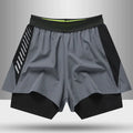 Men's Anti-Glare Lined Fitness Running Shorts