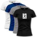 KIT 3 Camisetas Corrida Dry Fit Baby Look Feminina