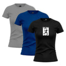 KIT 3 Camisetas Corrida Dry Fit Baby Look Feminina