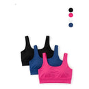 Kit 3 Tops Cropped Fitness Sem Bojo