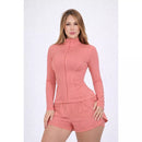 Jaqueta Fitness Feminina Slim Fit com Proteção UV
