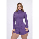 Jaqueta Fitness Feminina Slim Fit com Proteção UV