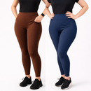 Kit 2 Legging Feminina Poliamida Zero Transparência Academia